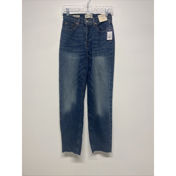 Women's Mid-Rise 80's Slim Fit Jeans - Universal Thread Medium Wash Size 4 - Picture 1 of 6